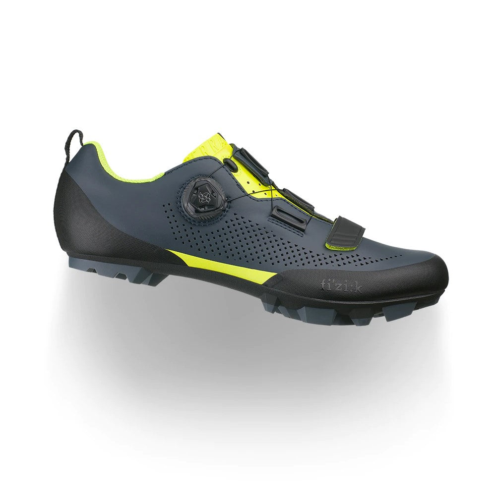 Zapatilla Ciclismo MTB FIZIK X5 Terra Gris Amarillo Fluo