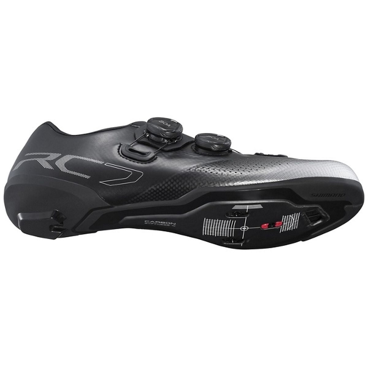 Zapatilla Ciclismo Ruta Shimano SH-RC702 Wide Negro