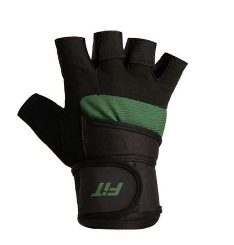 Guantes Cortos Jungle Sportfitness Negro Verde