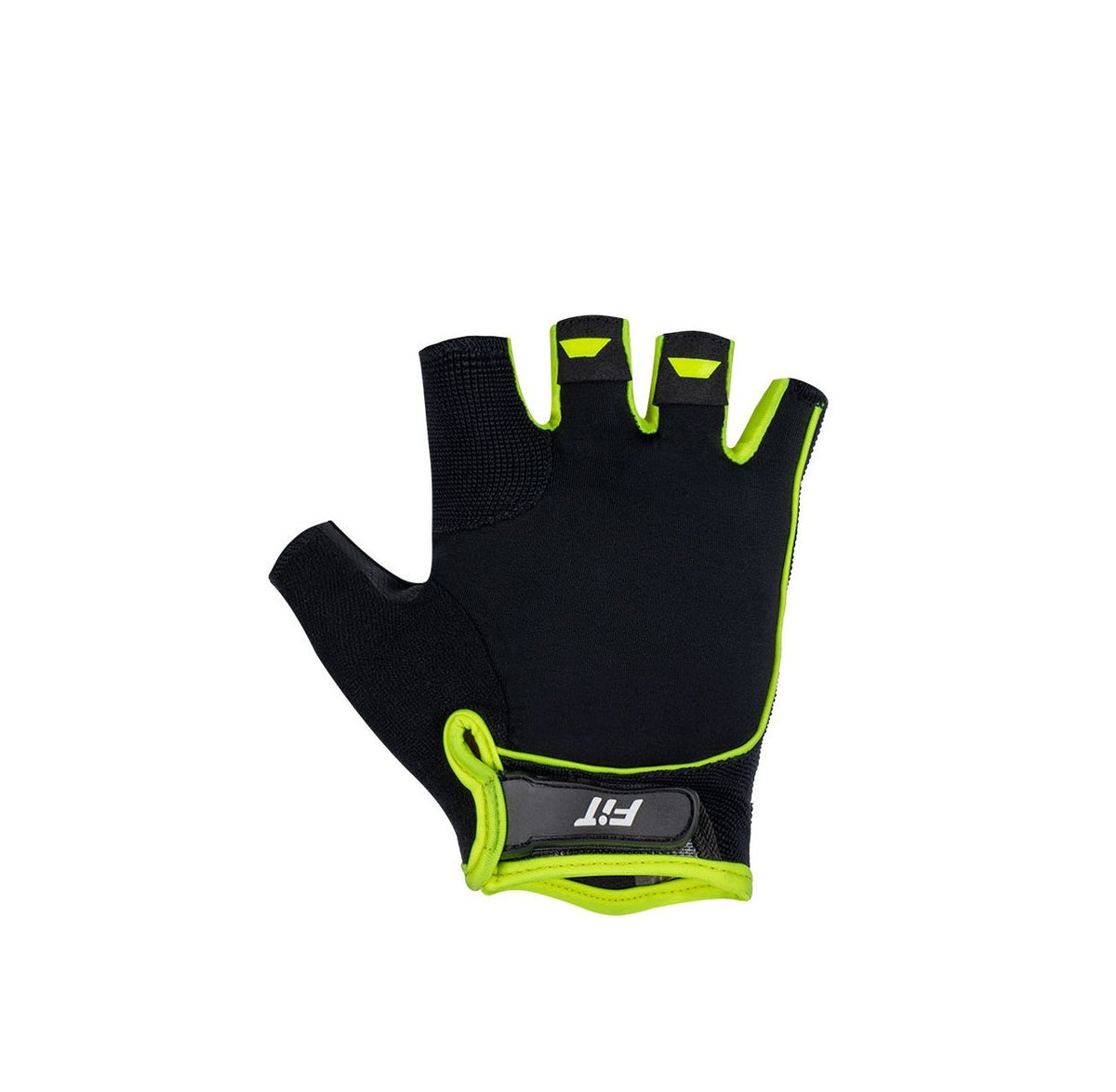 Guantes Cortos de Entrenamiento Rings Negro Amarillo Neón