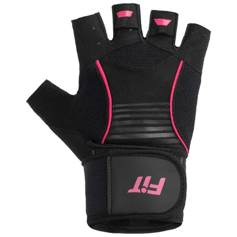 Guantes Cortos de Entrenamiento Spin Negro Fucsia