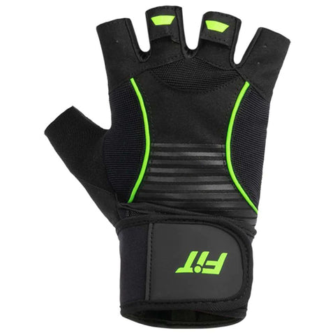 Guantes Cortos de Entrenamiento Spin Negro Verde Neón