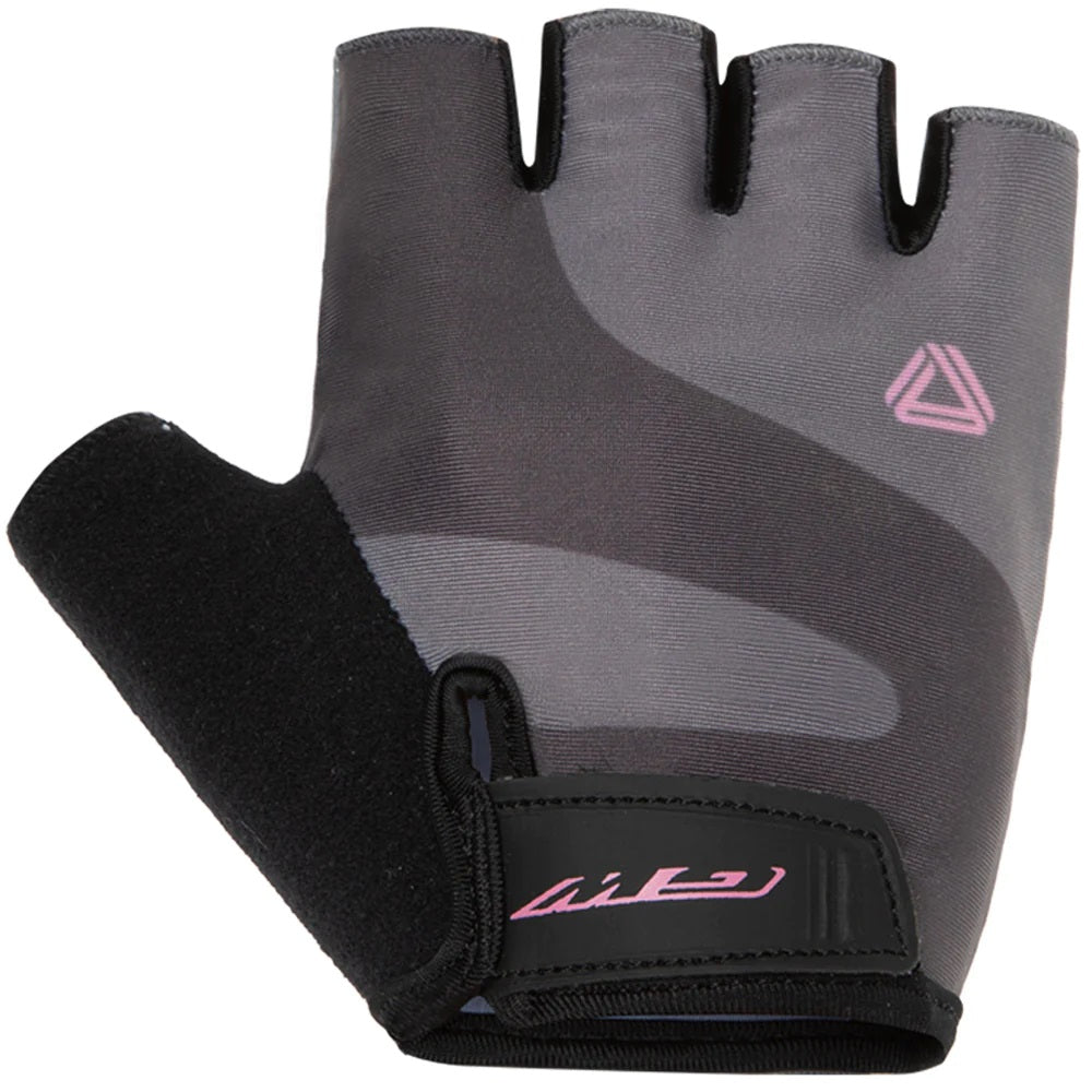 Guantes Ciclismo Cortos GW Negro Gris Rosado