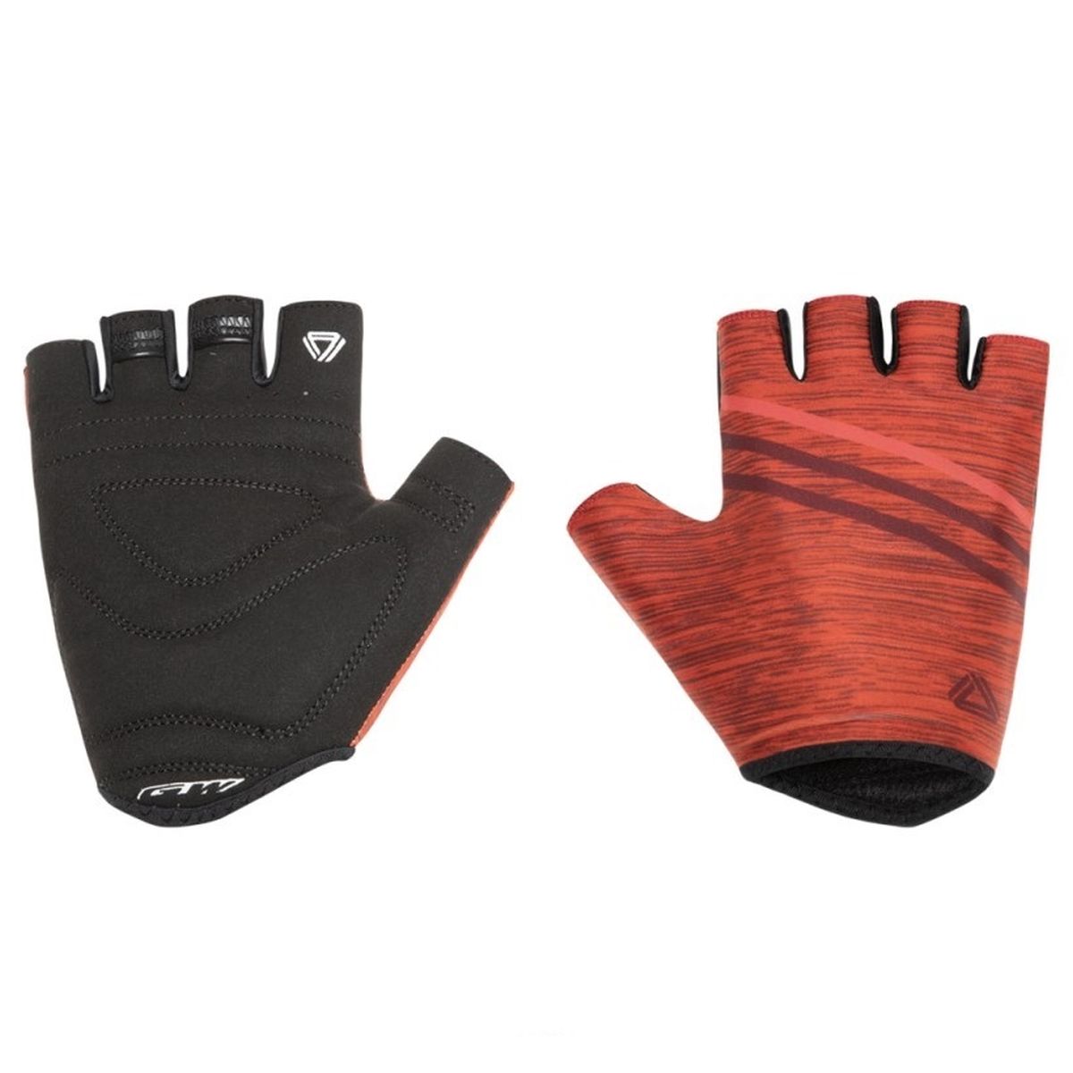 Guantes Ciclismo Cortos GW Jaspe Negro Gris Naranja