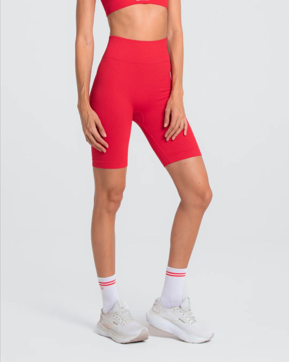 Short Largo Mujer Biker Seamless Spirit Sportfitness Rojo