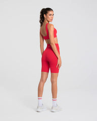 Short Largo Mujer Biker Seamless Spirit Sportfitness Rojo