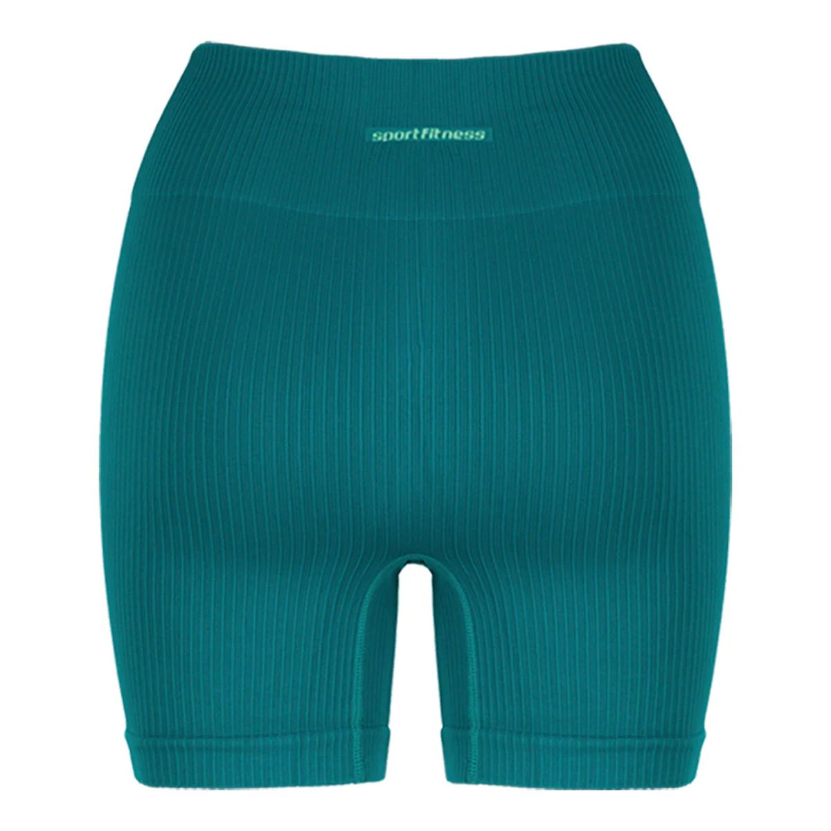 Short Corto Mujer Seamless Spirit Sportfitness Azul Jade