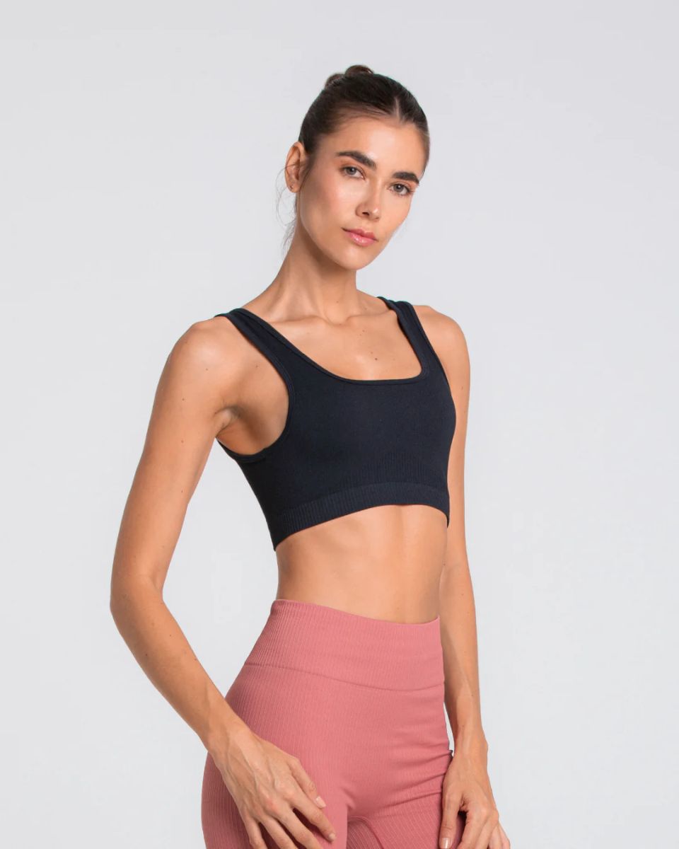 Top Sin Mangas Mujer Seamless Mind Sportfitness Negro