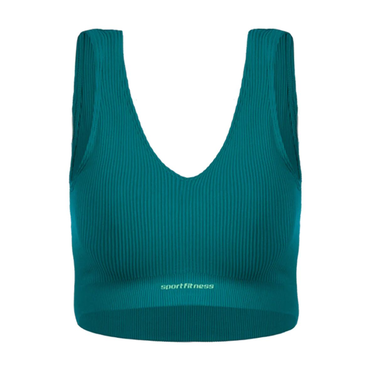 Top Sin Mangas Mujer Seamless Motion Sportfitness Azul Jade