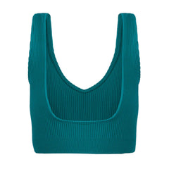 Top Sin Mangas Mujer Seamless Motion Sportfitness Azul Jade