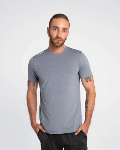 Camiseta M/C Hombre Rout SportFitness Gris