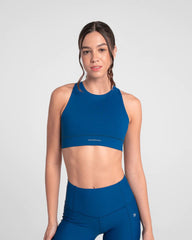 Top Sin Mangas Mujer Cheer Sportfitness Azul Oscuro