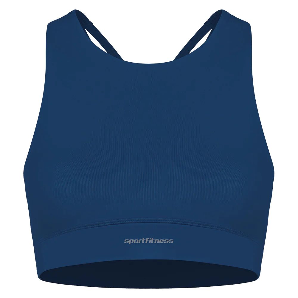 Top Sin Mangas Mujer Cheer Sportfitness Azul Oscuro