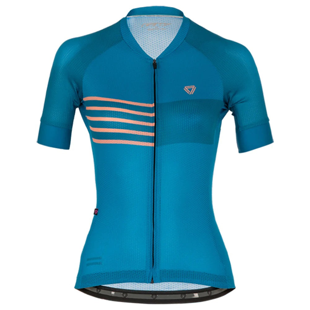 Jersey Ciclismo GW Stripes M/C Mujer Azul