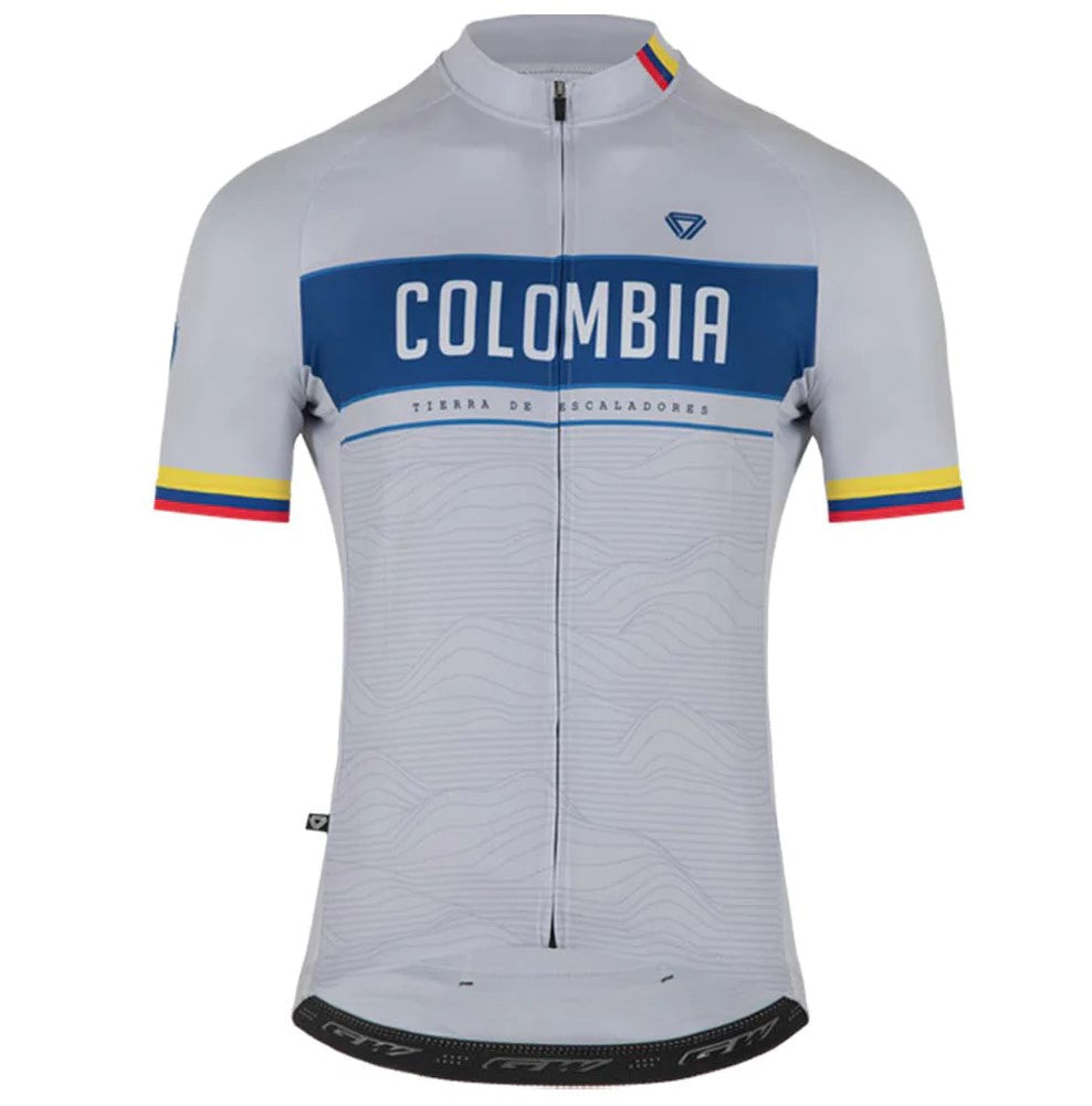 Jersey Ciclismo M/C Hombre GW Colombia Escaladores Gris