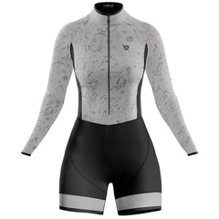 Enterizo de Ciclismo Mujer GW Living Gris