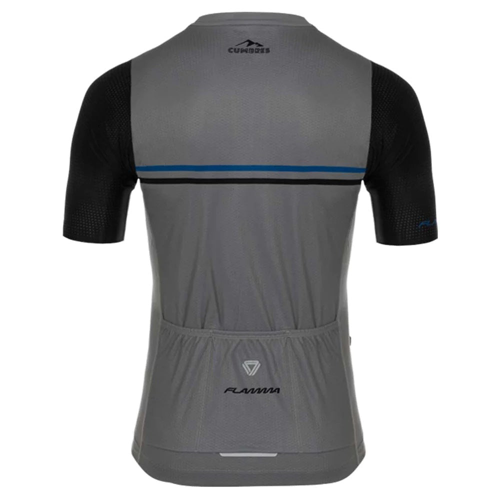 Jersey Ciclismo M/C Hombre GW Flamma Gris Azul