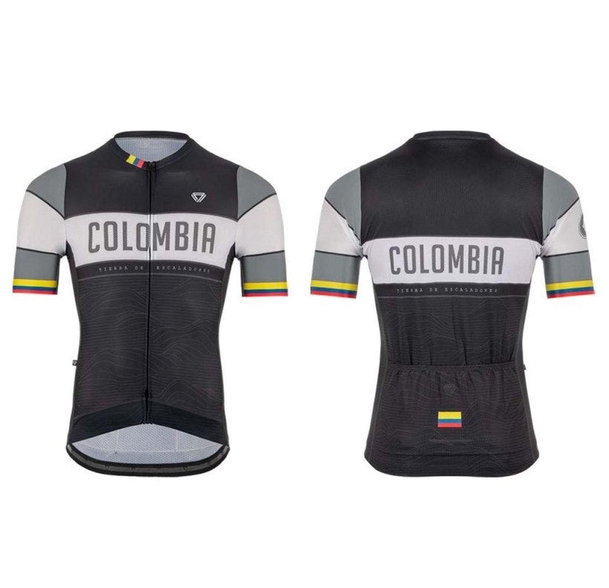 Jersey Ciclismo M/C Hombre GW Colombia Negro Gris