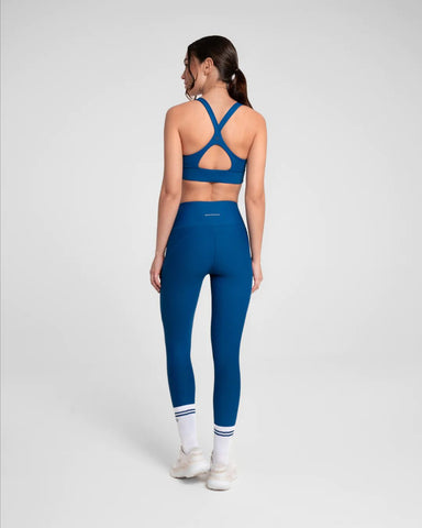 Pantalón de Licra Mujer Vibrant Sportfitness Azul Oscuro