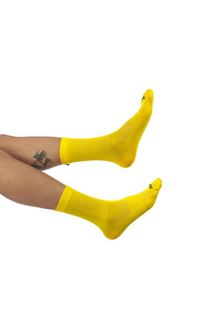 Medias de Ciclismo Safetti Colors Basic Unisex Yellow