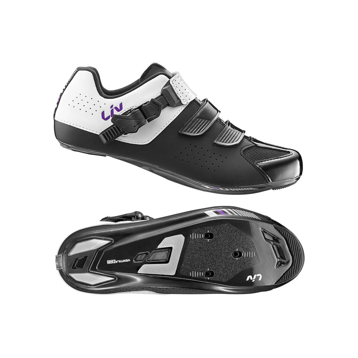 Zapatillas de Ciclismo Ruta Liv Mova Blanco/Negro