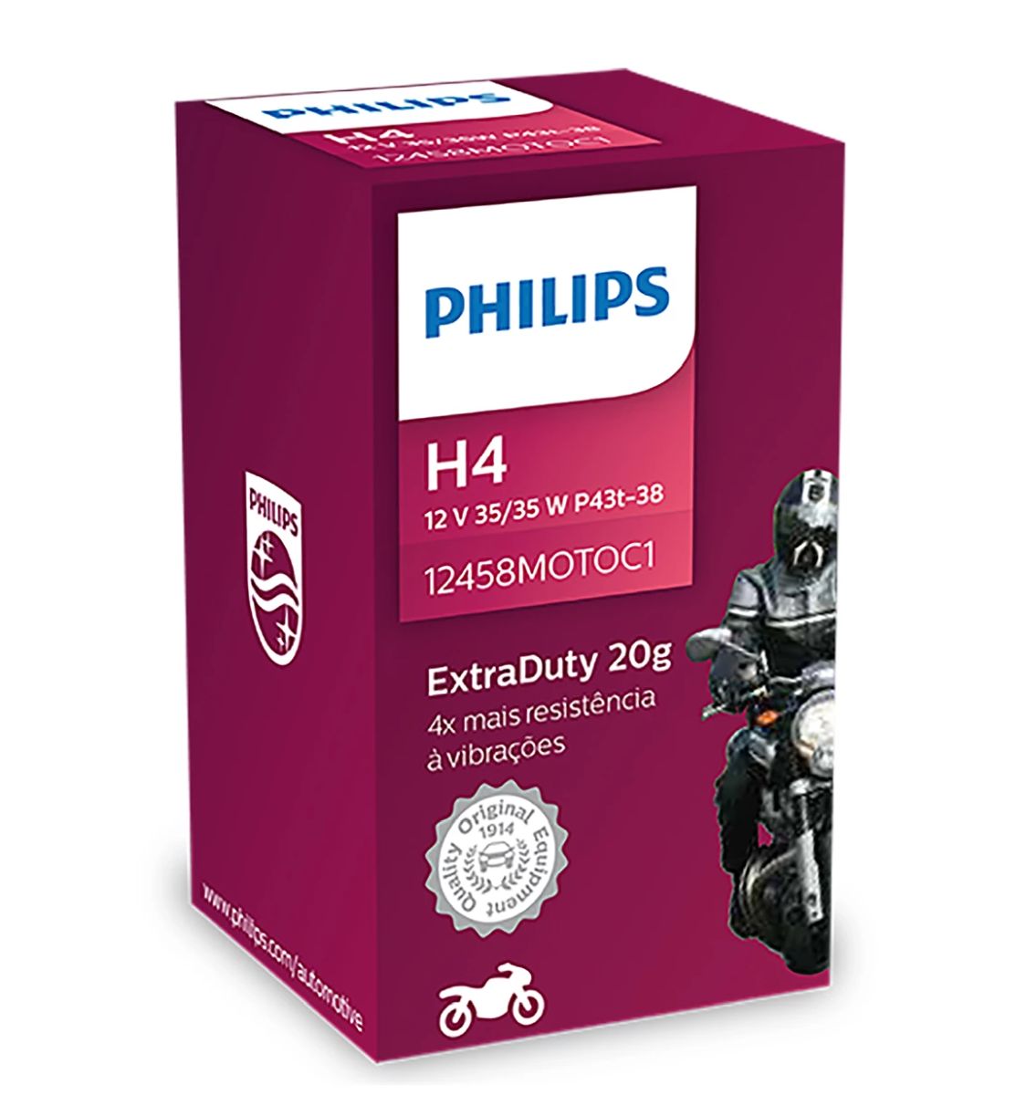 Bombilla Front Moto Philips H4 ED 12V 35/35W Amarilla PQX10