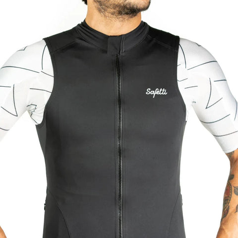 Chaleco Ciclismo Alpes Hombre Negro