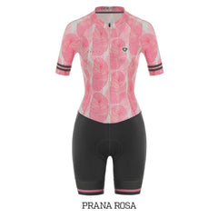 Enterizo de Ciclismo Mujer GW Sense Prana Rosa