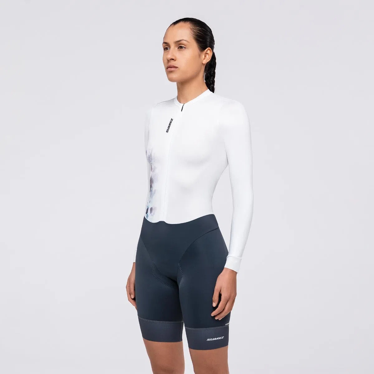 Enterizo de Ciclismo Suarez Mujer M/L Vortex White Explosion