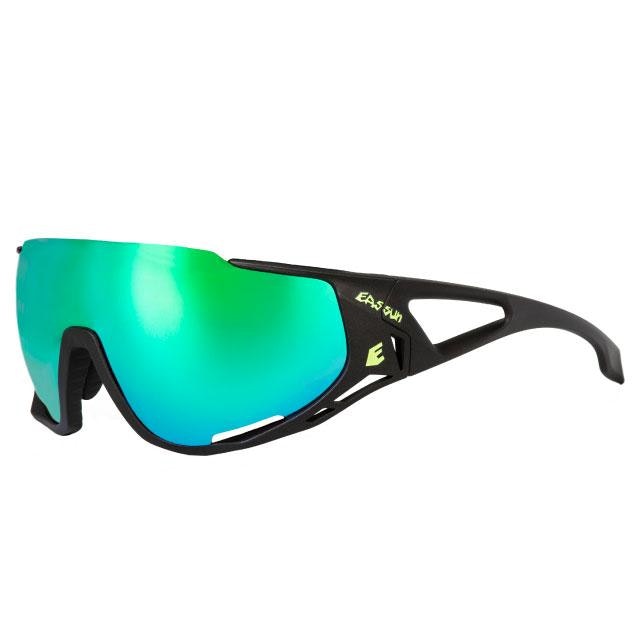 Gafas de Ciclismo Eassun Mortirolo Matt BLK/Green Revo Lens