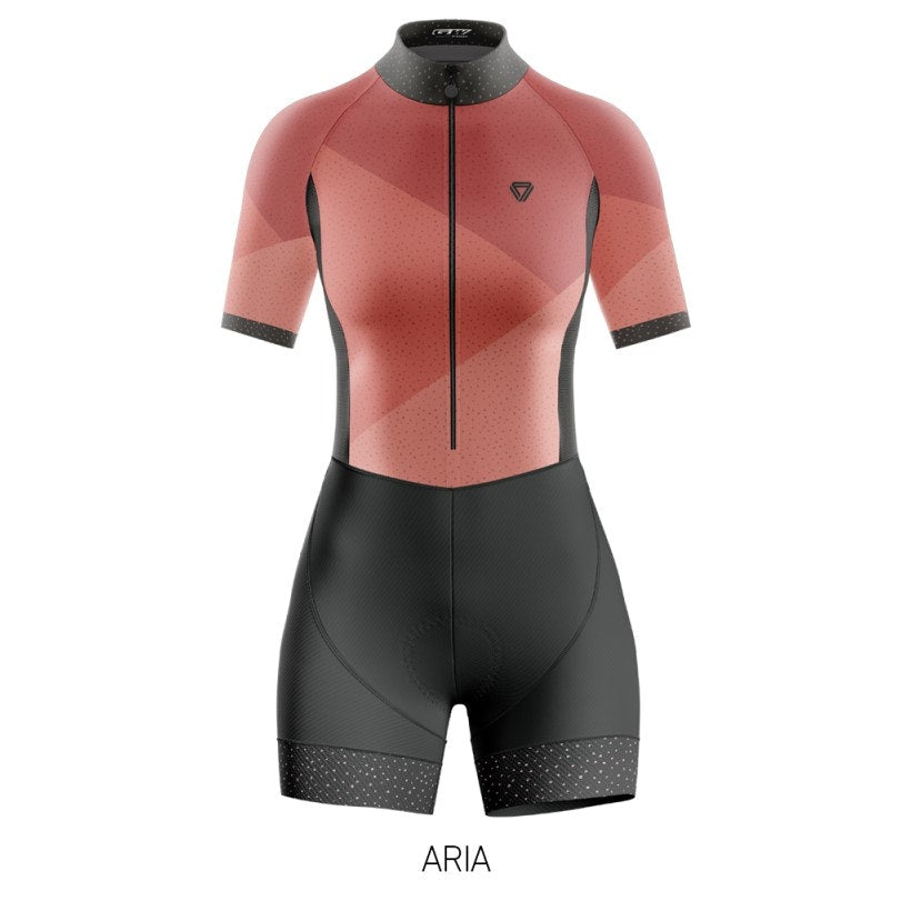 Enterizo de Ciclismo Mujer GW Sense Rojo