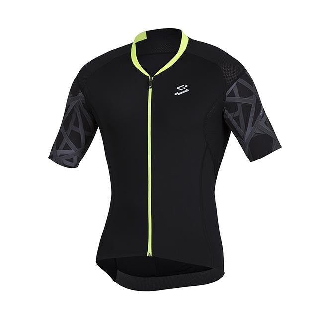 Jersey Ciclismo Spiuk Elite Air Men Negro/Amarillo Fluro