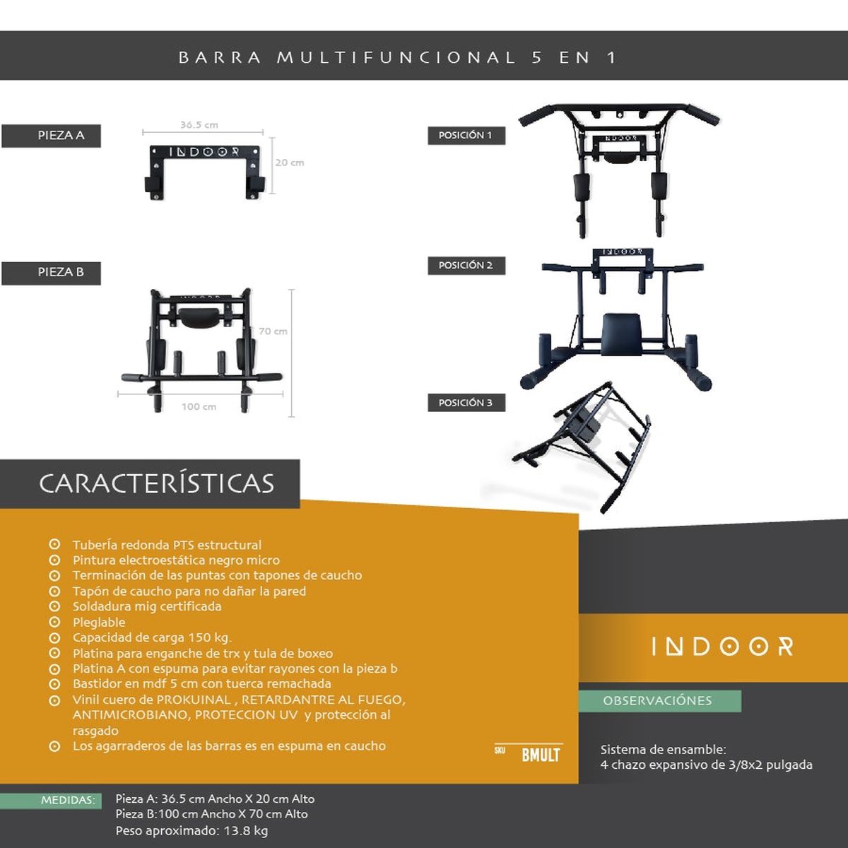 MultiFuncional 5 en 1 Indoor