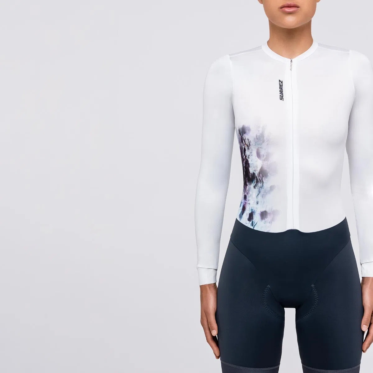 Enterizo de Ciclismo Suarez Mujer M/L Vortex White Explosion