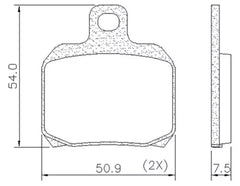 Pastillas Freno Fras-Le Ducati1200-Benelli600 Guzzu Trasera