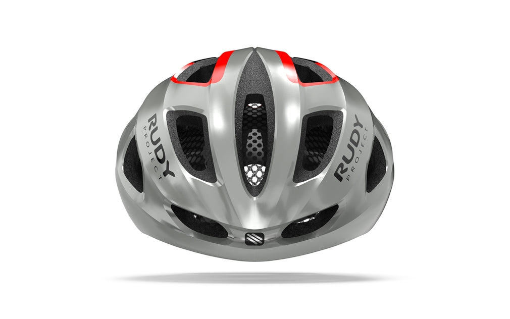 Casco Ciclismo Rudy Project STRYM GREY METALLIC-Red FLUO