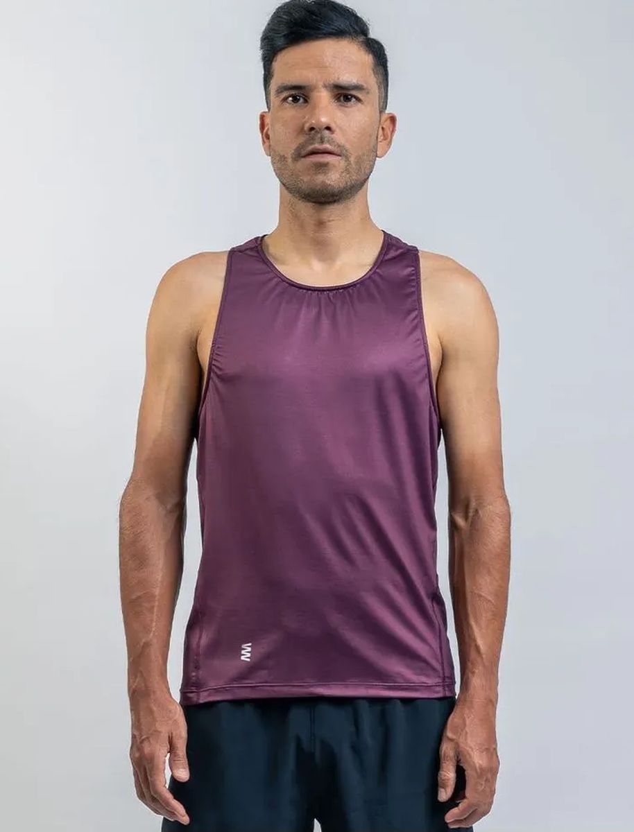 Camiseta Running M/S Hombre Suarez Breeze Wine