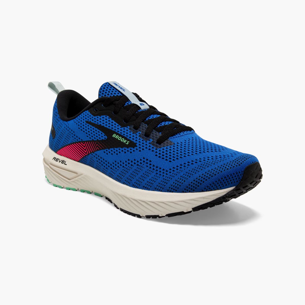 Tenis Brooks Revel 6 Hombre Victoria Blue/Black/Spring Bud