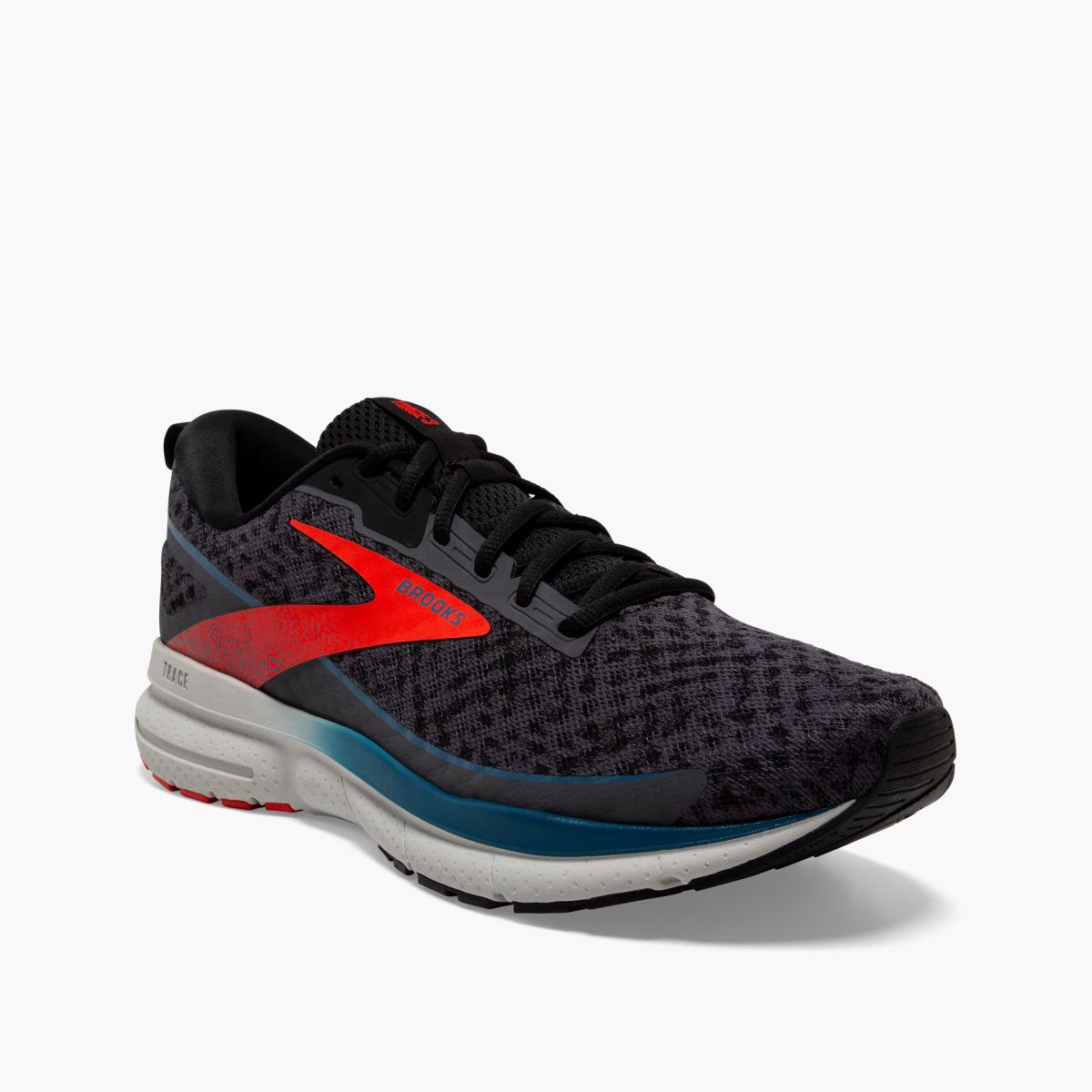 Tenis BrooksTrace 3 Forged Hombre Perla/Rojo/Azul