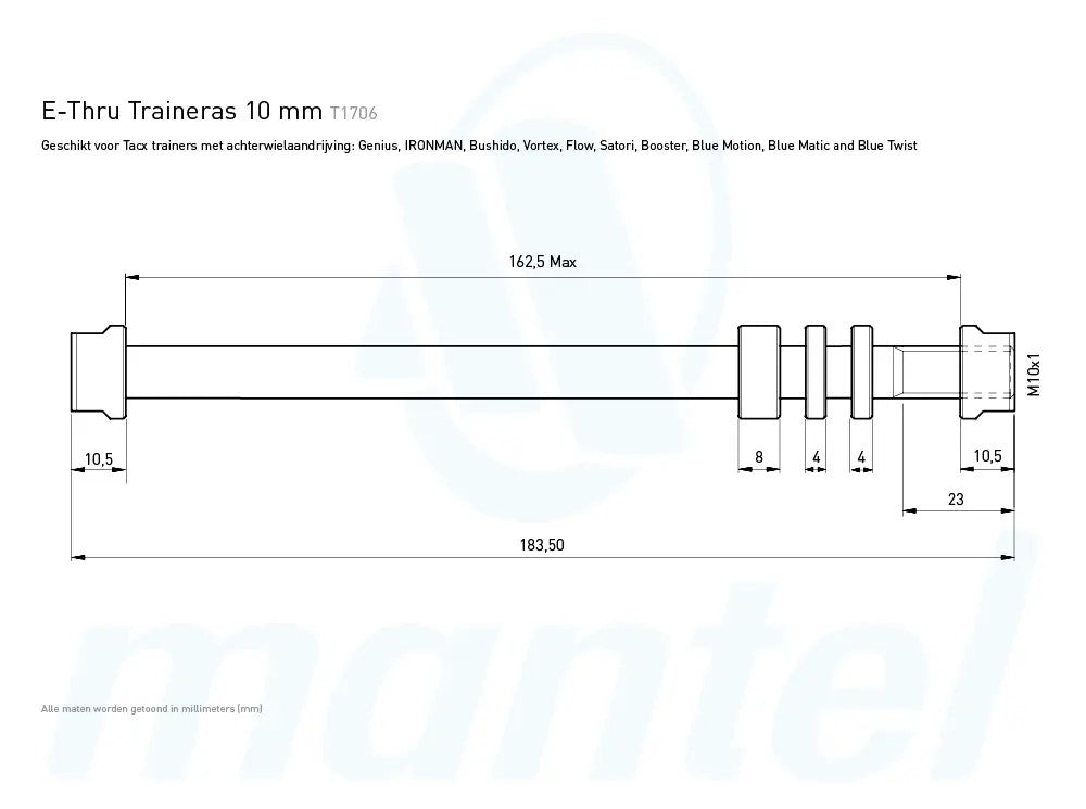 Kit Tacx De Adaptador Eje Para Rodillos 10x135mm