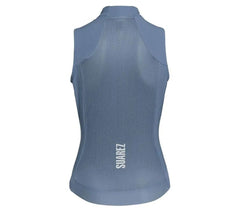 Chaleco Cortavientos de Ciclismo Mujer Barrier Indigo Blue