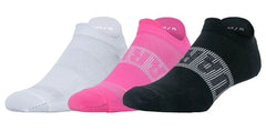 Medias Running Suarez Step Pack x3 Wpb Wht/Pink/Bck